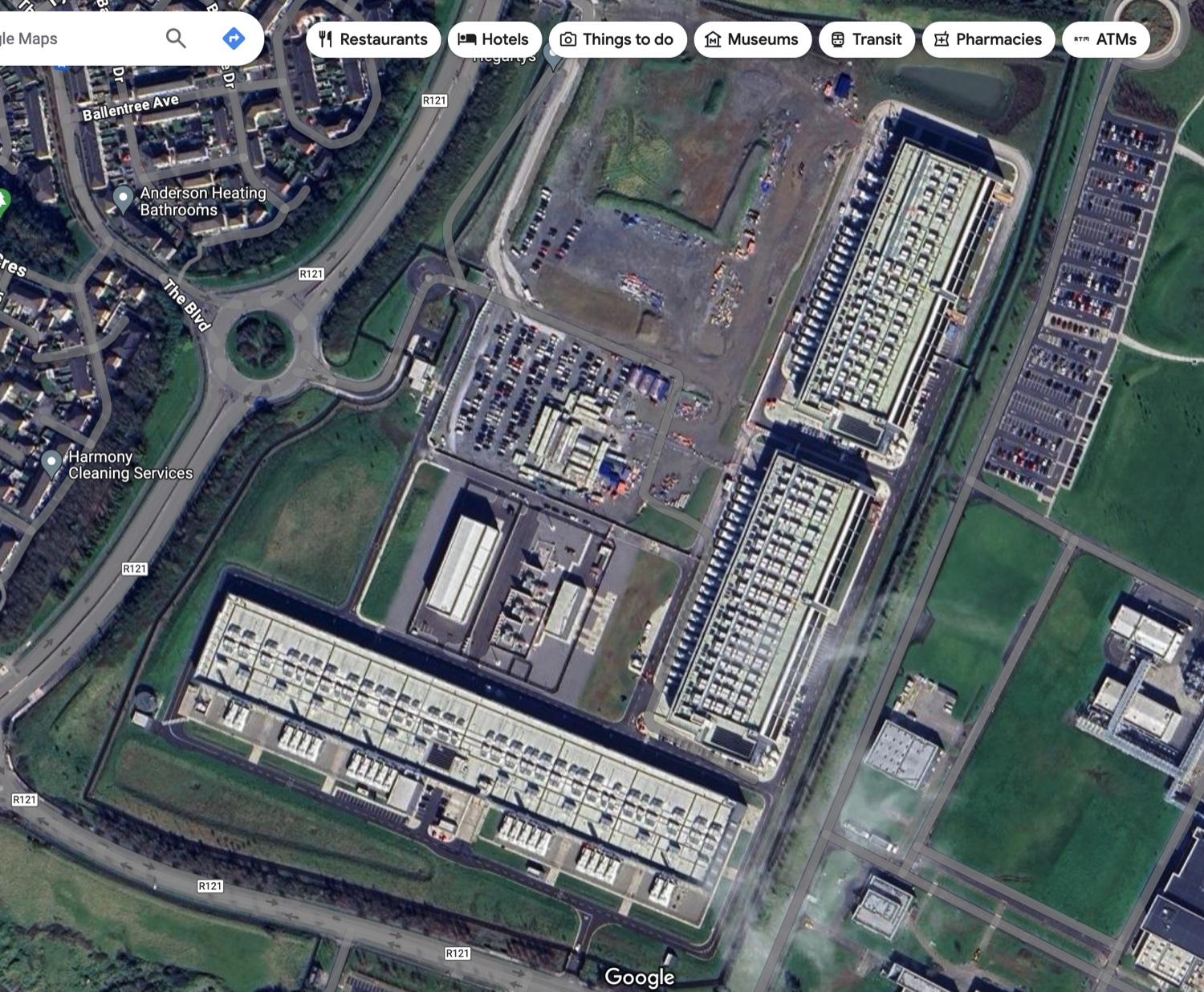 Amazon Datacenter on Google Maps